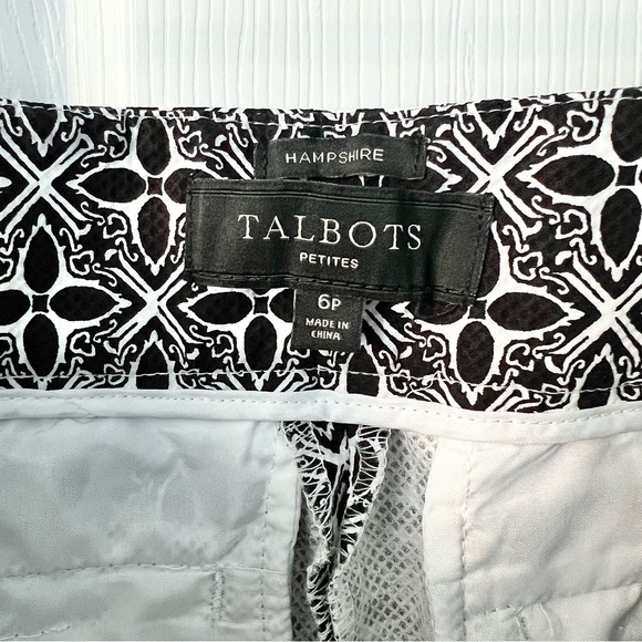 Talbots-Hampshire Ankle Dress Pant-Black and White Pattern-Size 6P Petite - Picture 7 of 8